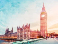 Dekor Verkauf -Dekor Verkauf Digitaldruck London Westminster Big Ben Blau Orange ML3501 63217725 1