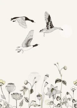 Fototapete Natur Blumen Creme Schwarz Onszelf 532005 -Dekor Verkauf Fototapete Natur Blumen creme schwarz Onszelf 5320