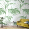Fototapete Vlies Blätter Palmen Floral Grün Weiß 47209 -Dekor Verkauf Fototapete Vlies Blaetter Palmen Floral gruen weiss 47209 63210660 1