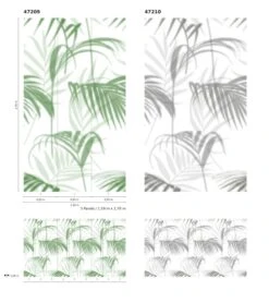 Fototapete Vlies Blätter Palmen Floral Grün Weiß 47209 -Dekor Verkauf Fototapete Vlies Blaetter Palmen Floral gruen weiss 47209 63210660 2