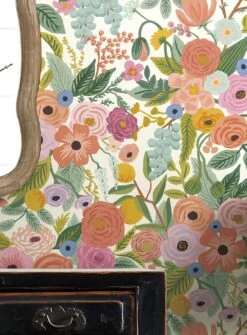 Tapete Garden Party Rotorange -Dekor Verkauf Garden Party A 790111 2880x1440