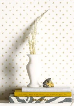 Tapete Golden Stars Gold Schimmer -Dekor Verkauf Golden Stars B 625791 2880x1440