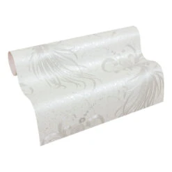 Glööckler Tapete Vlies Federn Weiss Glanz 54847 -Dekor Verkauf Harald Gloeoeckler Tapete Vlies Federn silberwei 1