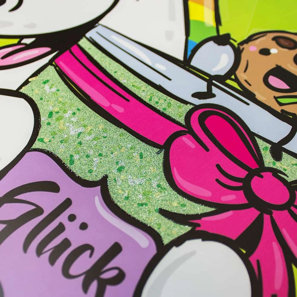 Pummeleinhorn Wandbild Einhorn Bild Glitzer Glück | 50x50cm 5 Pummeleinhorn Wandbild Einhorn Bild Glitzer Glück | 50x50cm - Image 3