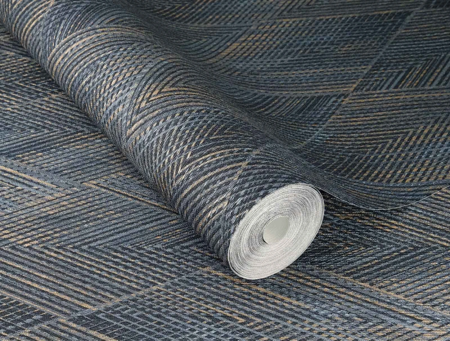 Vliestapete Rasch Blau Gold Rauten Linien 844146 6 Vliestapete Rasch Blau Gold Rauten Linien 844146 - Image 4