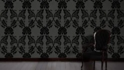 Tapete Flock Ornamente Anthrazit Architects Paper 30544-5 -Dekor Verkauf Tapete Flock Ornamente anthrazit Architects Pape 2