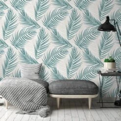Tapete Guido Maria Kretschmer Palmen Creme Blau10221-19 -Dekor Verkauf Tapete Guido Maria Kretschmer Palmen creme 10221 19 63210163 1