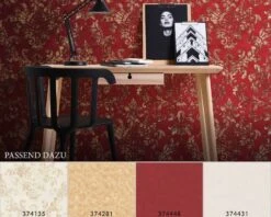 Tapete Vlies 37413-1 Barock-Design Rot Braun Gold -Dekor Verkauf Tapete Vlies 37413 1 Barock Design rot braun gold 63202687 4 1