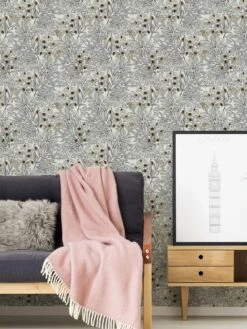 A.S. Creation Tapete Vlies Blätter-Muster Weiß Grau Orange 37534-3 -Dekor Verkauf Tapete Vlies Blaetter Muster weiss grau orange 37534 3 63204382 1