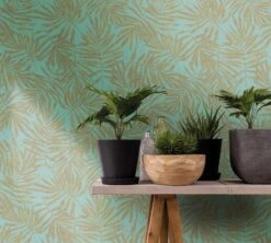 Tapete Vlies Blätter Blau Grün Metallic 31319 6 Tapete Vlies Blätter Blau Grün Metallic 31319 -Dekor Verkauf Tapete Vlies Blaetter blau gruen Metallic 31319 191642