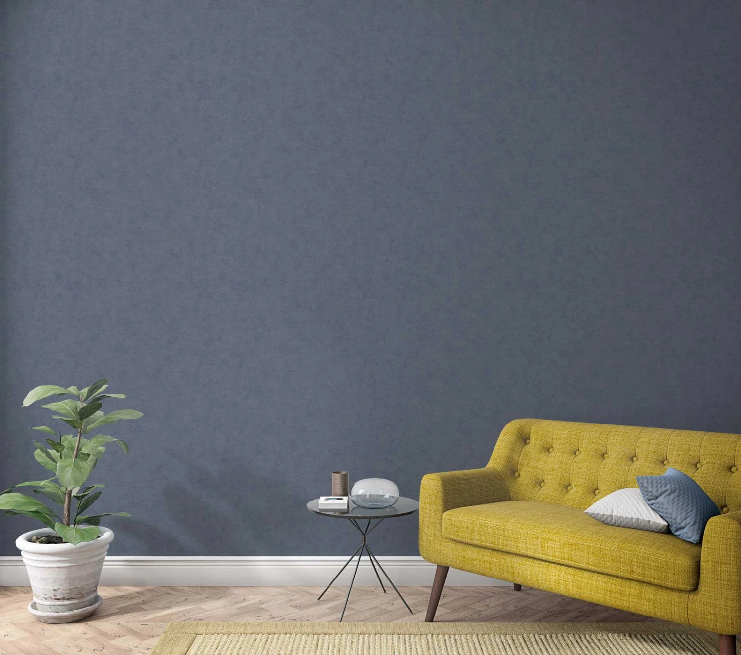 Tapete Vlies Einfarbig Meliert Dunkelblau Marburg 32412 4 Tapete Vlies Einfarbig Meliert Dunkelblau Marburg 32412 - Image 2