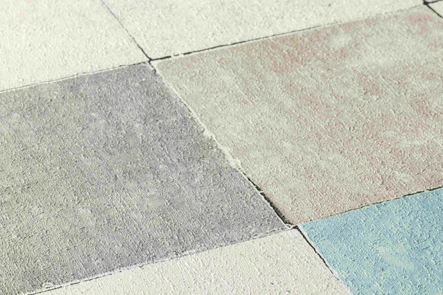 Tapete Vlies Fliesenplatten Grauweiß Beige Blau 37406-1 5 Tapete Vlies Fliesenplatten Grauweiß Beige Blau 37406-1 - Image 3