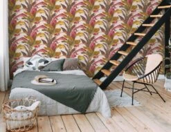 Tapete Vlies Floral Blätter Braun Rot Weiß 37862-2 -Dekor Verkauf Tapete Vlies Floral Blaetter braun rot weiss 37862 2 63206697 2