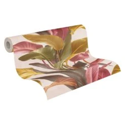 Tapete Vlies Floral Blätter Braun Rot Weiß 37862-2 -Dekor Verkauf Tapete Vlies Floral Blaetter braun rot weiss 37862 2 63206697 4