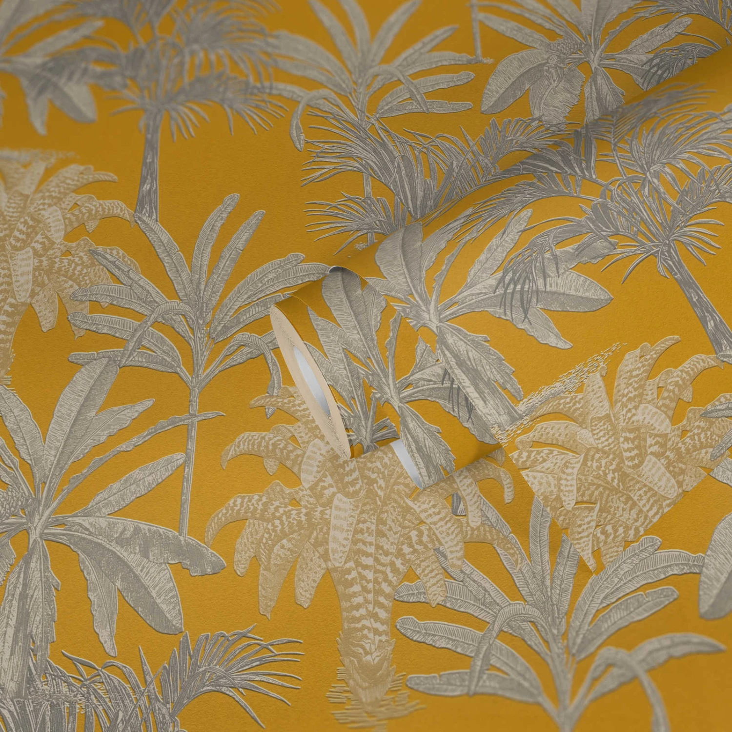 A.S. Creation Tapete Vlies Michalsky Floral Palmen Gelb Grau 37983-3 5 A.S. Creation Tapete Vlies Michalsky Floral Palmen Gelb Grau 37983-3 - Image 3