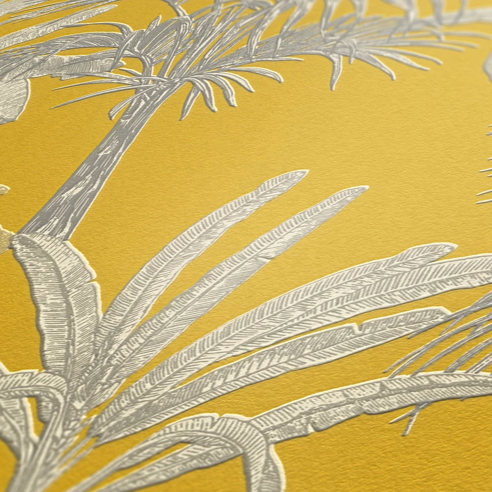 A.S. Creation Tapete Vlies Michalsky Floral Palmen Gelb Grau 37983-3 6 A.S. Creation Tapete Vlies Michalsky Floral Palmen Gelb Grau 37983-3 - Image 4