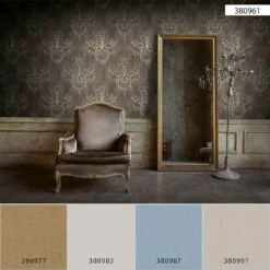 Tapete Vlies Ornamente Barock Braun Blau Weiss 38096-1 -Dekor Verkauf Tapete Vlies Ornamente Barock braun blau weiss 38096 1 63209837 2