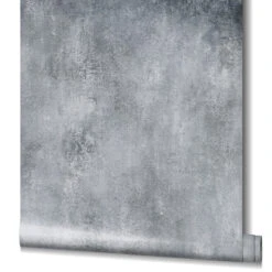 Tapete Vlies Putz-Optik Blau-grau Novamur 82245