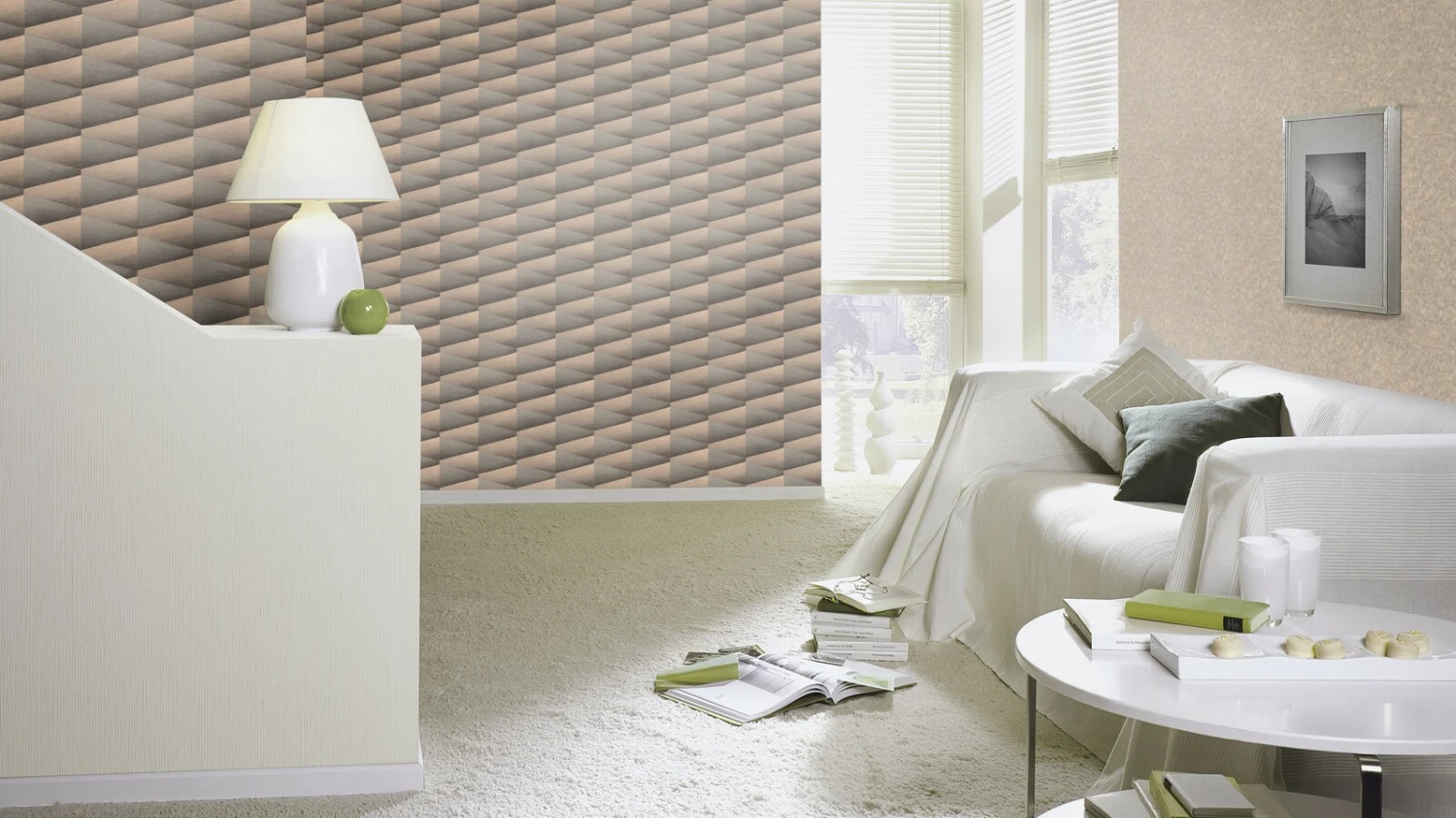 Tapete Vlies Rasch 3D Dreiecke Silber Braun Glanz 554670 5 Tapete Vlies Rasch 3D Dreiecke Silber Braun Glanz 554670 - Image 3