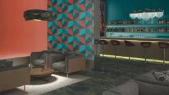 Tapete Vlies Rasch Leder-Kacheln Blau Orange-rot 419269 -Dekor Verkauf Tapete Vlies Rasch Leder Kacheln blau orange rot 419269 63207350 3