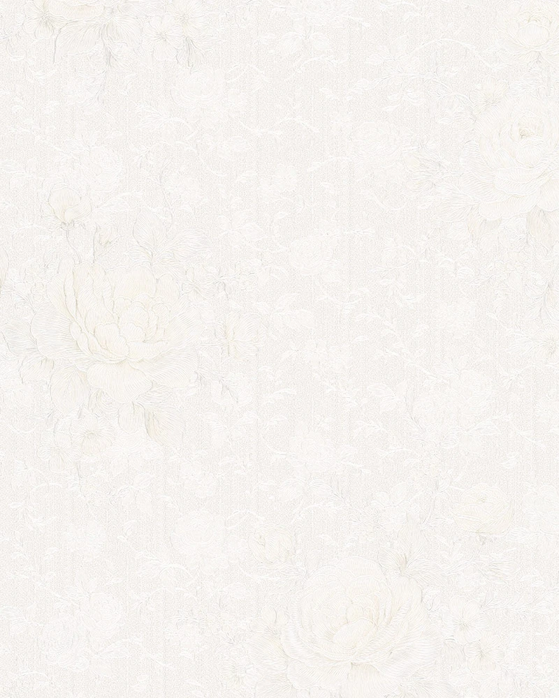 Vliestapete Rosen Blüten Weiß Cremegrau Glanz 30616 3 Vliestapete Rosen Blüten Weiß Cremegrau Glanz 30616