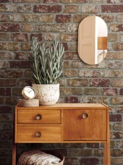 Tapete Vlies Steinmauer 3D Granulat Braun Brique 58409 -Dekor Verkauf Tapete Vlies Steinmauer 3D Granulat braun Brique 58409 192117