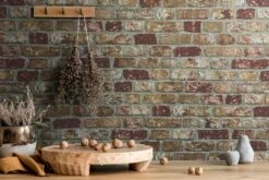 Tapete Vlies Steinmauer 3D Granulat Braun Brique 58409 -Dekor Verkauf Tapete Vlies Steinmauer 3D Granulat braun Brique 58409 192117 2