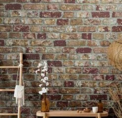 Tapete Vlies Steinmauer 3D Granulat Braun Brique 58409 -Dekor Verkauf Tapete Vlies Steinmauer 3D Granulat braun Brique 58409 192117 3