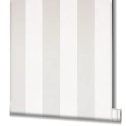 Tapete Vlies Streifen Greige Weiß Novamur 82263