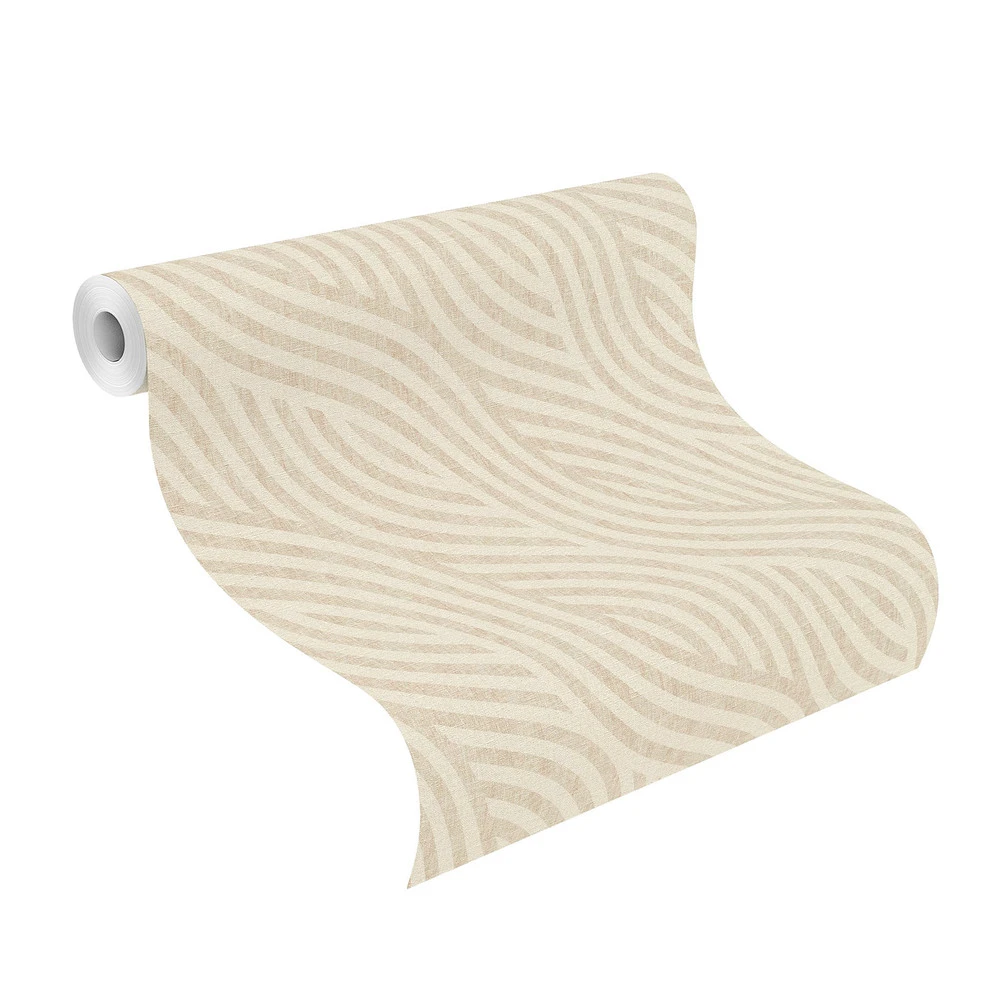 Tapete Vlies Wellen-Design Creme Beige Rasch 704532 3 Tapete Vlies Wellen-Design Creme Beige Rasch 704532