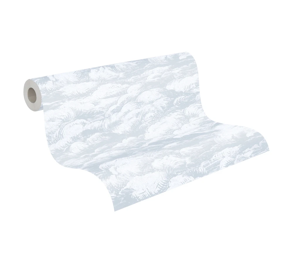 Tapete Vlies Wolken Muster Hellgrau Weiß 37705-2 3 Tapete Vlies Wolken Muster Hellgrau Weiß 37705-2