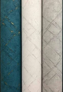 A.S. Creation Tapete Vlies Abstrakt Karo Blau Gold 36881-5 -Dekor Verkauf Tapete Vlies abstrakt Raute blau gold 36881 5 190800 4