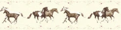 A.S. Creation Tapeten Borte Kinder Pferde Ponys Creme Braun 35838-2