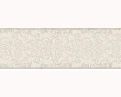 Versace Home Bordüre Barock Struktur Grau Silber 93547-1