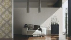 Versace Home Tapete Used Design Weiß-grau Glanz 34903-4 -Dekor Verkauf Versace Home Tapete Used Design weissgrau Glanz 1