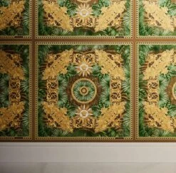 Versace Vliestapete 38703-3 Fliesen Tropisch Grün Braun -Dekor Verkauf Versace Vliestapete 38703 3 Fliesen Tropisch Gruen Braun 63213739 2