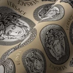 Versace Vliestapete 38611-4 Medusa Beige Gold Silber -Dekor Verkauf Vliestapete 38611 4 Medusa Beige VERSACE Home Tapete 63213733 1