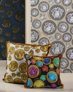 Versace Vliestapete 38611-4 Medusa Beige Gold Silber -Dekor Verkauf Vliestapete 38611 4 Medusa Beige VERSACE Home Tapete 63213733 3
