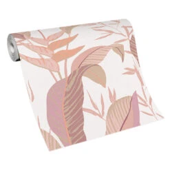 Vliestapete Elle Blattmuster Rosa Gold Metallic 10332-05 -Dekor Verkauf Vliestapete Elle Blaetter Weiss Rosa Gold Metallic 10332 05 63216401 2