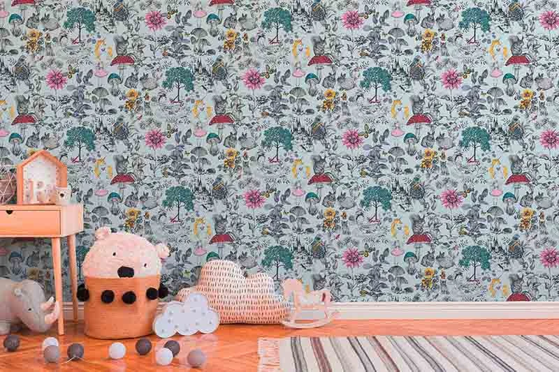 A.S. Creation Vliestapete Kinder Blumen Tiere Weiß Bunt 38120-1 5 A.S. Creation Vliestapete Kinder Blumen Tiere Weiß Bunt 38120-1 - Image 3