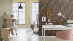 Tapete Vlies Patina Anthrazit Glanz Rasch Deco Style 418224 -Dekor Verkauf Vliestapete Rost Patina Glanz Rasch schwarz 418224