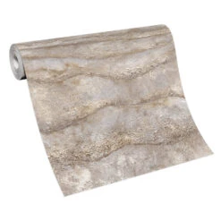 Vliestapete Beton Optik 3D-Effekt Grau Braun 10299-32 -Dekor Verkauf Vliestapete Wellen Muster 3D Optik Grau Braun 10299 32 63216299 2